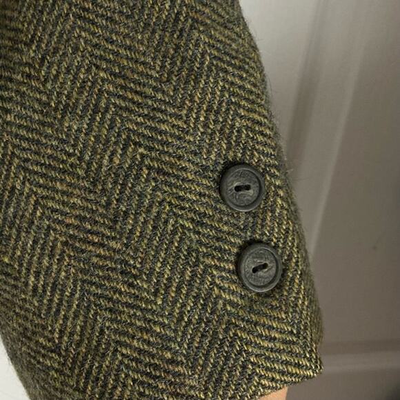 Vintage 60s HART SCHAFFNER & MARX Blazer Jacket Chest 47” Brown Herringbone Wool - Picture 4 of 16